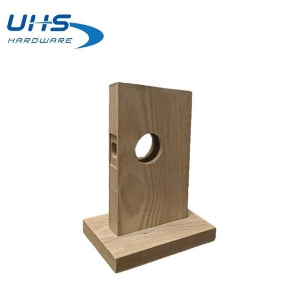 Uhs Hardware UHS Service:Lock Display with 1 Holes - Natural Wood - Short ULD01-NW-S - main